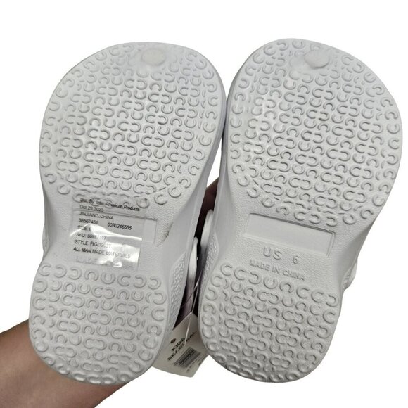 Childrens‎ White & Pink Clogs With Smile Design Girls Tie Dye Happy Face Slip On - Picture 2 of 8